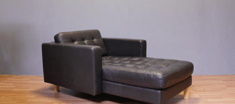 black chaise lounge