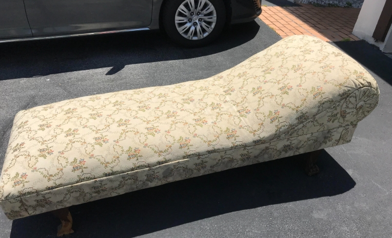 floral chaise lounge
