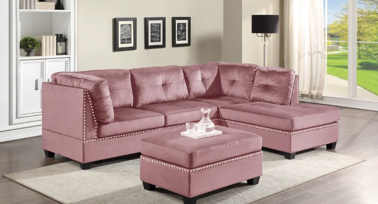 blush chaise lounge