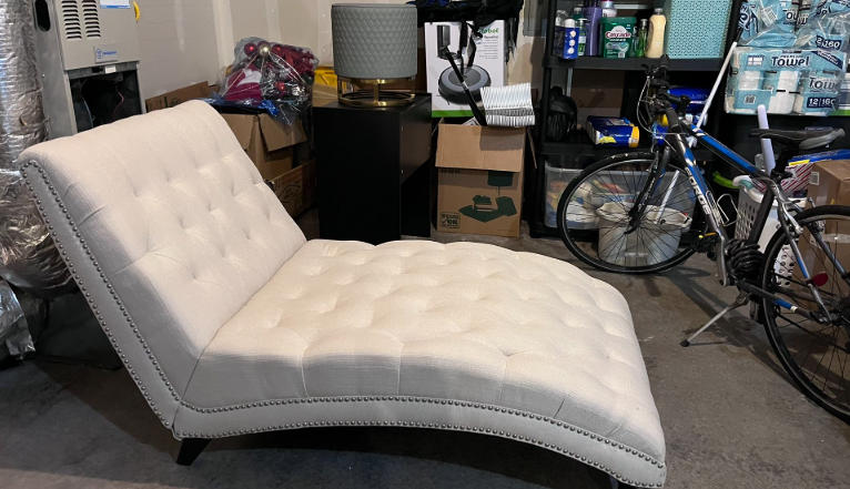 armless chaise lounge