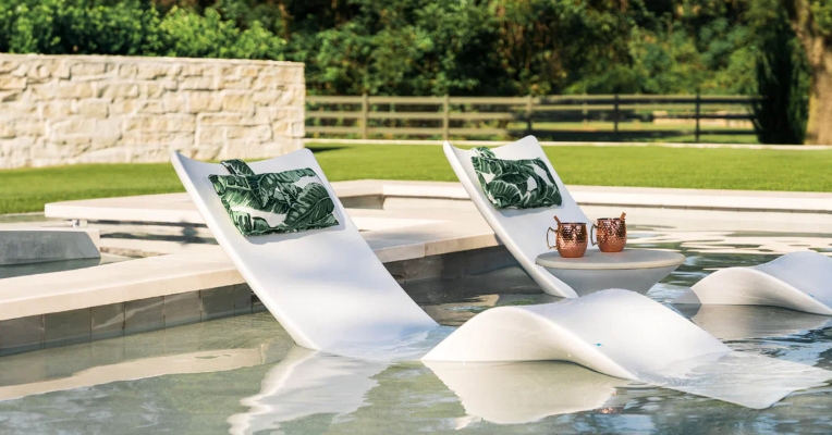 luxury pool chaise lounge