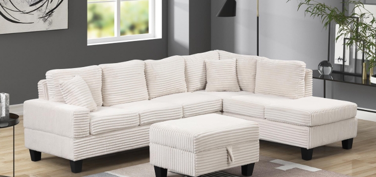 cream chaise lounge