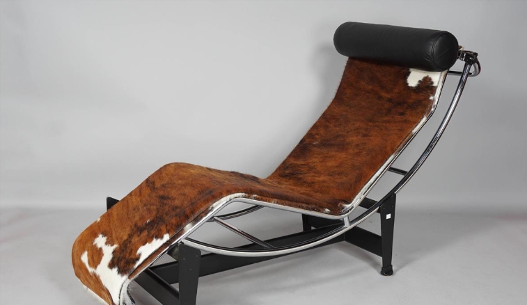 cowhide chaise lounge