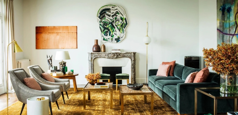 green chaise longue