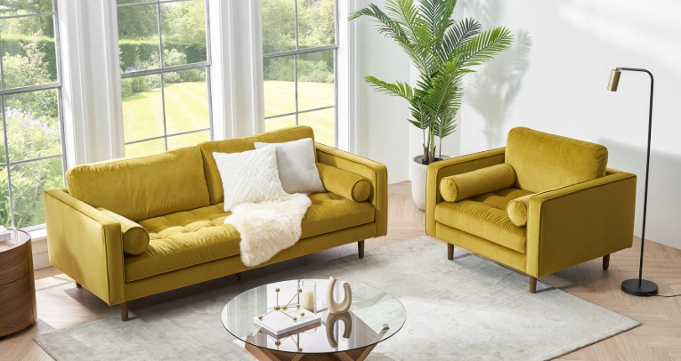velvet chaise longue