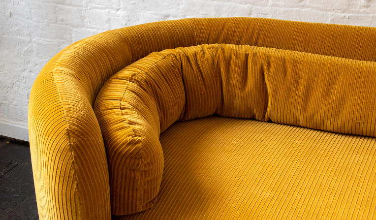 mustard chaise lounge