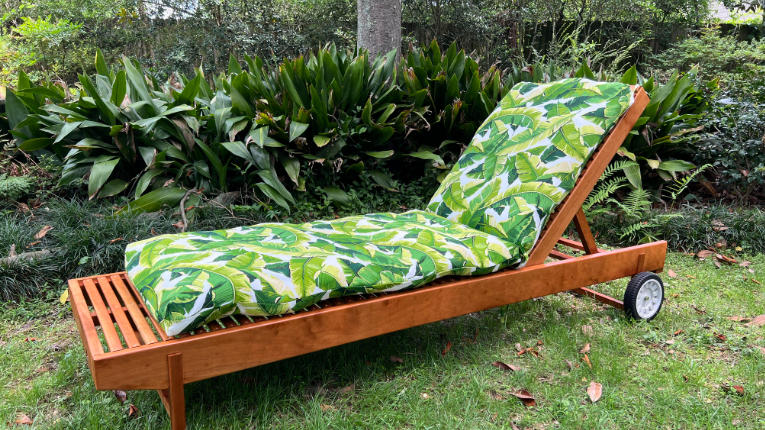 wood chaise lounge