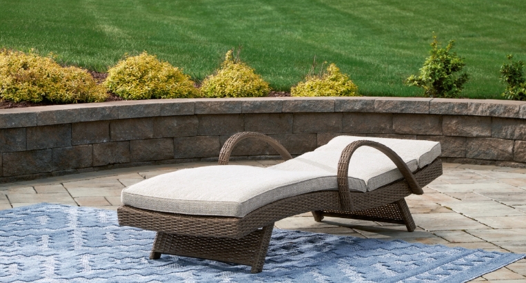 armless outdoor chaise lounge