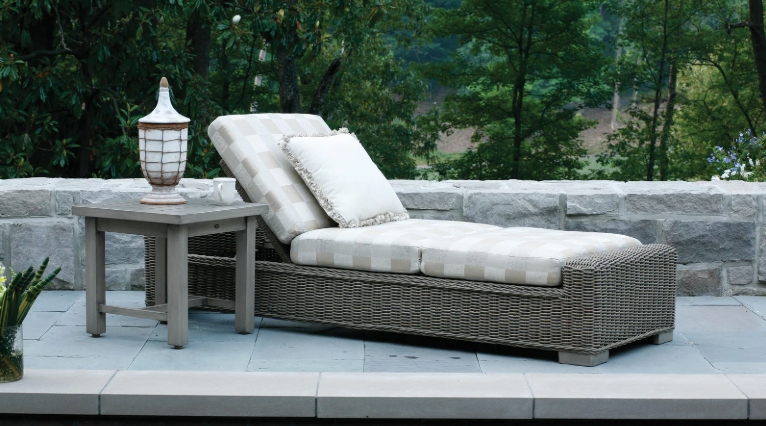 rattan chaise lounge outdoor