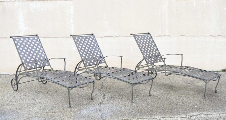black pool chaise lounge