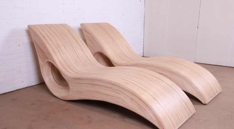 rattan chaise longue