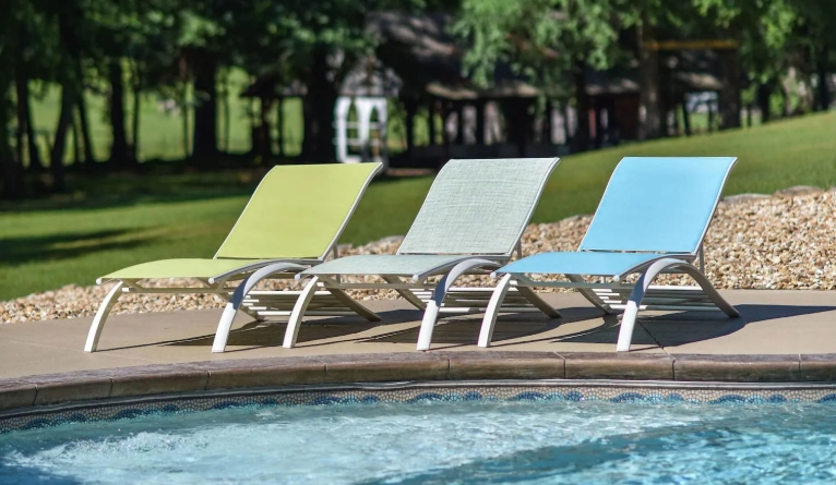 cushioned chaise lounge