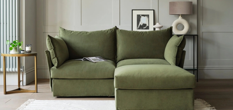 forest green chaise lounge