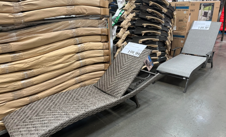 metal mesh chaise lounge