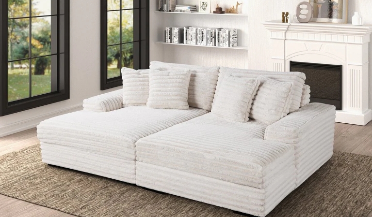 double chaise lounge living room