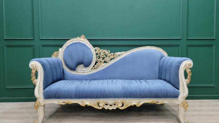 navy velvet chaise lounge