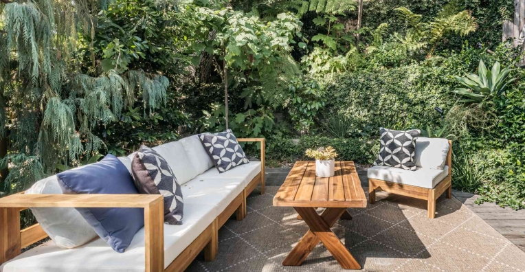 short outdoor chaise lounge