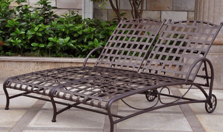 steel chaise lounge