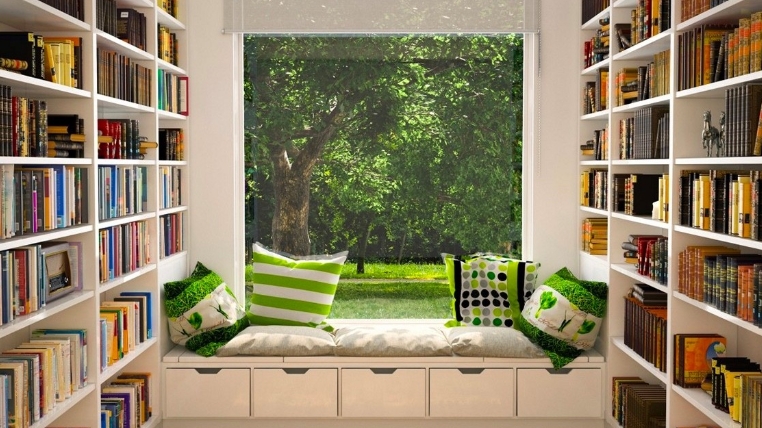 chaise lounge reading nook