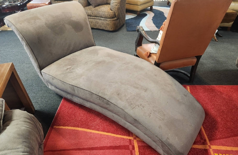 black chaise lounge indoor