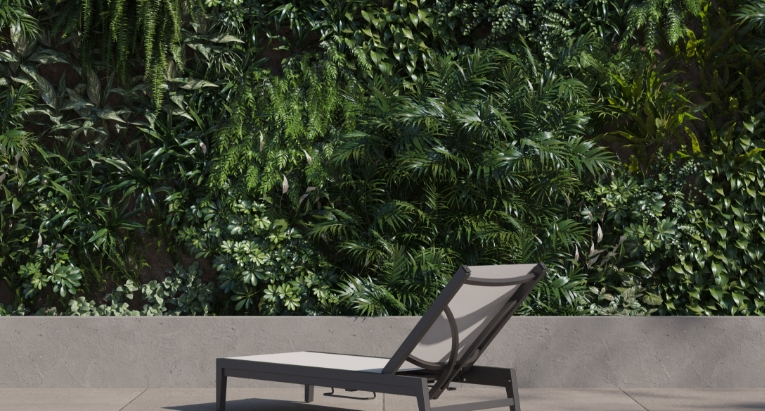 chaise lounge with back