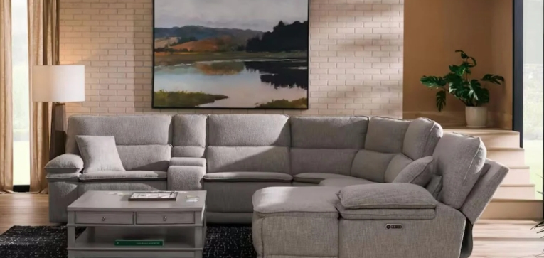 modern grey chaise lounge