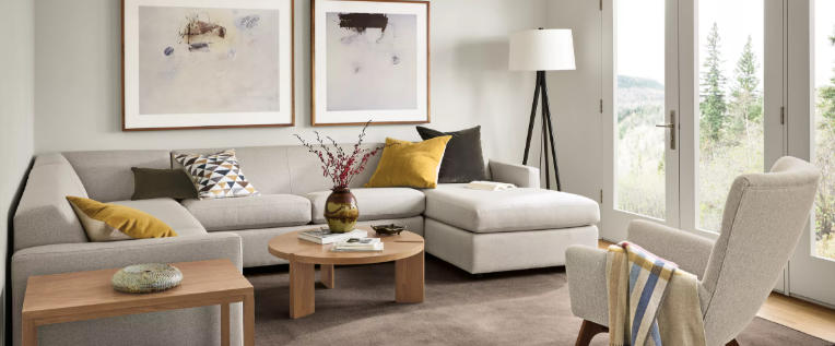 left hand facing chaise lounge placement guide