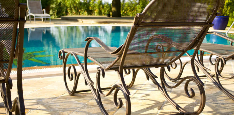 folding pool chaise lounge for easy storage