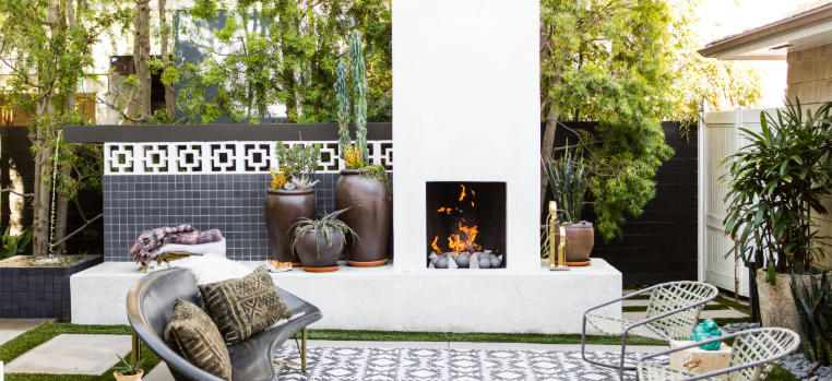 black patio chaise lounge for modern gardens