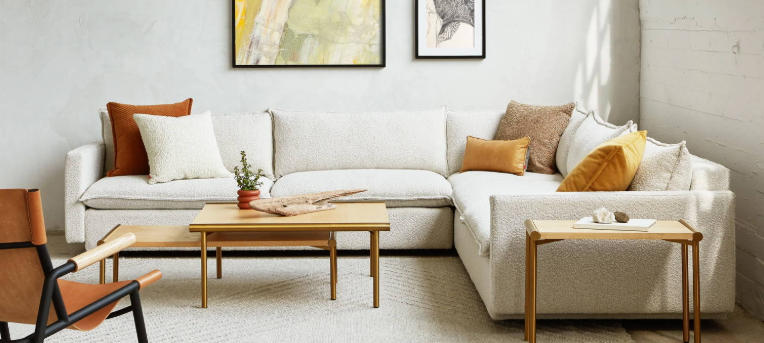 small white chaise lounge for compact rooms