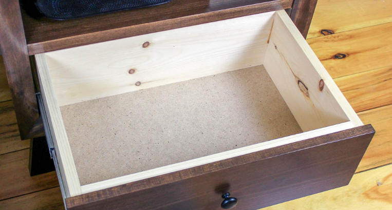 DIY Wooden Nightstand With Open Storage