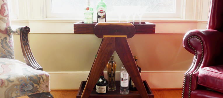 DIY Wooden Bar Cart Project