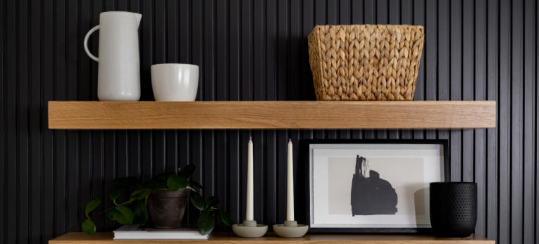 DIY Wooden Display Shelf for Living Room