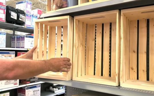 DIY Wooden Crate Storage Idea