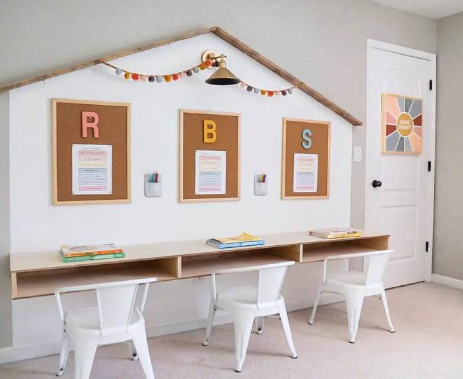 DIY Wooden Kids’ Study Desk