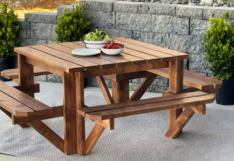 DIY Wooden Picnic Table Tutorial