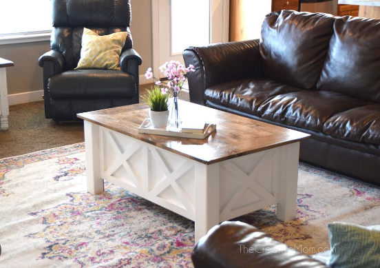 DIY Wooden Coffee Table With Storage