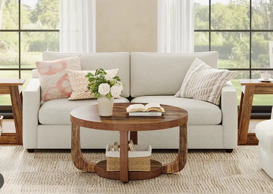 Coffee Table Decor with Sofa Setup