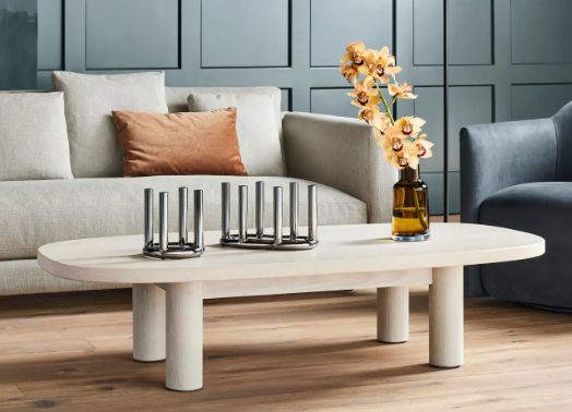 Coffee Table Arrangement with Sofa