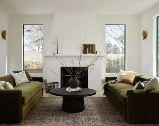 Coffee Table Pairing for Velvet Sofas